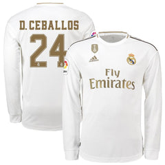 Daniel Ceballos Real Madrid 2019/20 Home Long Sleeve Player Jersey – White 2019