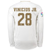 Image of Vinícius Júnior Real Madrid 2019/20 Home Long Sleeve Player Jersey – White 2019