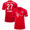 Image of David Alaba Bayern Munich 2019/20 Home Player Jersey – Red 2019