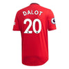 Image of Diogo Dalot Manchester United 2019/20 Home Player Jersey – Red 2019