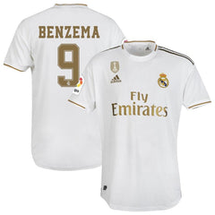 Karim Benzema Real Madrid 2019/20 Home Player Jersey – White 2019