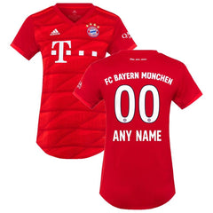 Bayern Munich Women's 2019/20 Home Replica Custom Jersey – Red 2019