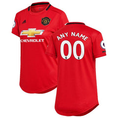 Manchester United Women's 2019/20 Home Replica Custom Jersey – Red 2019