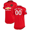 Image of Manchester United Women's 2019/20 Home Replica Custom Jersey – Red 2019