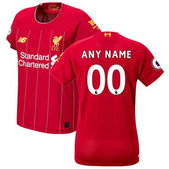 Liverpool New Balance Women's 2019/20 Home Replica Custom Stadium Jersey – Red 2019