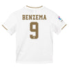 Image of Karim Benzema Real Madrid Youth 2019/20 Home Replica Jersey - White 2019