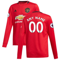 Manchester United Youth 2019/20 Home Replica Long Sleeve Custom Jersey – Red 2019