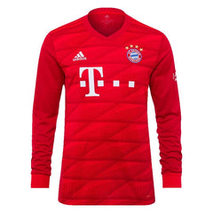 Bayern Munich 2019/20 Home Replica Long Sleeve Custom Jersey – Red 2019