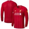 Image of Liverpool New Balance Youth 2019/20 Home Replica Long Sleeve Jersey – Red 2019