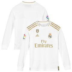 Real Madrid Youth 2019/20 Home Replica Long Sleeve Jersey – White 2019