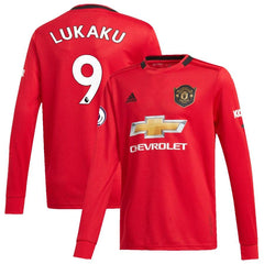 Romelu Lukaku Manchester United Youth 2019/20 Home Replica Long Sleeve Player Jersey – Red 2019