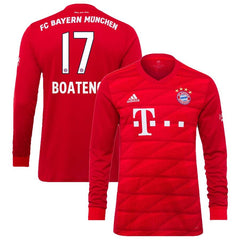 Jérôme Boateng Bayern Munich 2019/20 Home Replica Long Sleeve Player Jersey – Red 2019