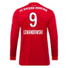 Image of Robert Lewandowski Bayern Munich 2019/20 Home Replica Long Sleeve Player Jersey – Red 2019