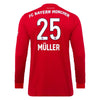 Image of Thomas Müller Bayern Munich 2019/20 Home Replica Long Sleeve Player Jersey – Red 2019