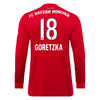 Image of Leon Goretzka Bayern Munich 2019/20 Home Replica Long Sleeve Player Jersey – Red 2019