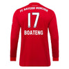 Image of Jérôme Boateng Bayern Munich 2019/20 Home Replica Long Sleeve Player Jersey – Red 2019