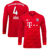 Image of Niklas Süle Bayern Munich 2019/20 Home Replica Long Sleeve Player Jersey – Red 2019