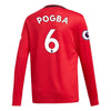 Image of Paul Pogba Manchester United Youth 2019/20 Home Replica Long Sleeve Player Jersey – Red 2019