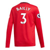 Image of Eric Bailly Manchester United Youth 2019/20 Home Replica Long Sleeve Player Jersey – Red 2019