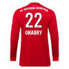 Image of Serge Gnabry Bayern Munich 2019/20 Home Replica Long Sleeve Player Jersey – Red 2019