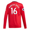 Image of Marcos Rojo Manchester United Youth 2019/20 Home Replica Long Sleeve Player Jersey – Red 2019