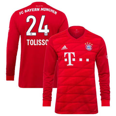 Corentin Tolisso Bayern Munich 2019/20 Home Replica Long Sleeve Player Jersey – Red 2019