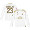 Image of Sergio Reguilón Real Madrid Youth 2019/20 Home Replica Long Sleeve Player Jersey – White 2019