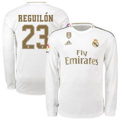 Sergio Reguilón Real Madrid 2019/20 Home Replica Long Sleeve Player Jersey – White 2019