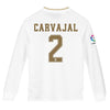 Image of Daniel Carvajal Real Madrid Youth 2019/20 Home Replica Long Sleeve Player Jersey – White 2019