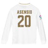 Image of Marco Asensio Real Madrid Youth 2019/20 Home Replica Long Sleeve Player Jersey – White 2019