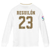 Image of Sergio Reguilón Real Madrid Youth 2019/20 Home Replica Long Sleeve Player Jersey – White 2019