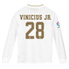 Image of Vinícius Júnior Real Madrid Youth 2019/20 Home Replica Long Sleeve Player Jersey – White 2019