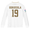 Image of Álvaro Odriozola Real Madrid Youth 2019/20 Home Replica Long Sleeve Player Jersey – White 2019