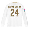 Image of Daniel Ceballos Real Madrid Youth 2019/20 Home Replica Long Sleeve Player Jersey – White 2019