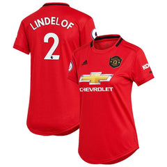 Victor Lindelöf Manchester United Women's 2019/20 Home Replica Player Jersey – Red 2019