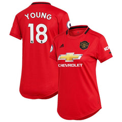 Ashley Young Manchester United Women's 2019/20 Home Replica Player Jersey – Red 2019