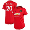 Image of Diogo Dalot Manchester United Women's 2019/20 Home Replica Player Jersey – Red 2019