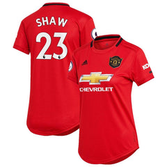 Luke Shaw Manchester United Women's 2019/20 Home Replica Player Jersey – Red 2019