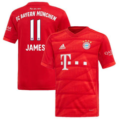 James Rodríguez Bayern Munich Youth 2019/20 Home Replica Player Jersey – Red 2019