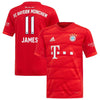 Image of James Rodríguez Bayern Munich Youth 2019/20 Home Replica Player Jersey – Red 2019