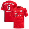 Image of Thiago Alcântara Bayern Munich Youth 2019/20 Home Replica Player Jersey – Red 2019