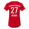 Image of David Alaba Bayern Munich Women's 2019/20 Home Replica Player Jersey – Red 2019