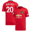 Image of Diogo Dalot Manchester United 2019/20 Home Replica Player Jersey – Red 2019