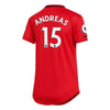 Image of Andreas Pereira Manchester United Women's 2019/20 Home Replica Player Jersey – Red 2019