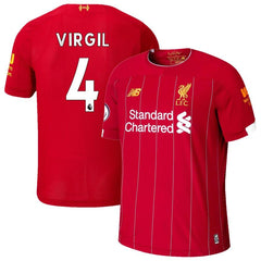 Virgil Van Dijk Liverpool New Balance 2019/20 Home Replica Player Jersey – Red 2019