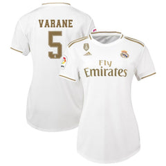 Raphaël Varane Real Madrid Women's 2019/20 Home Replica Player Jersey – White 2019