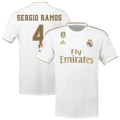 Sergio Ramos Real Madrid 2019/20 Home Replica Player Jersey – White 2019