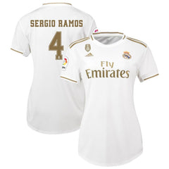 Sergio Ramos Real Madrid Women's 2019/20 Home Replica Player Jersey – White 2019