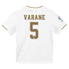 Image of Raphael Varane Real Madrid Youth 2019/20 Home Replica Player Jersey - White 2019