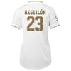 Image of Sergio Reguilón Real Madrid Women's 2019/20 Home Replica Player Jersey – White 2019